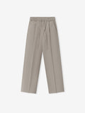 Silk Blend Pleat Front Drawstring Pant