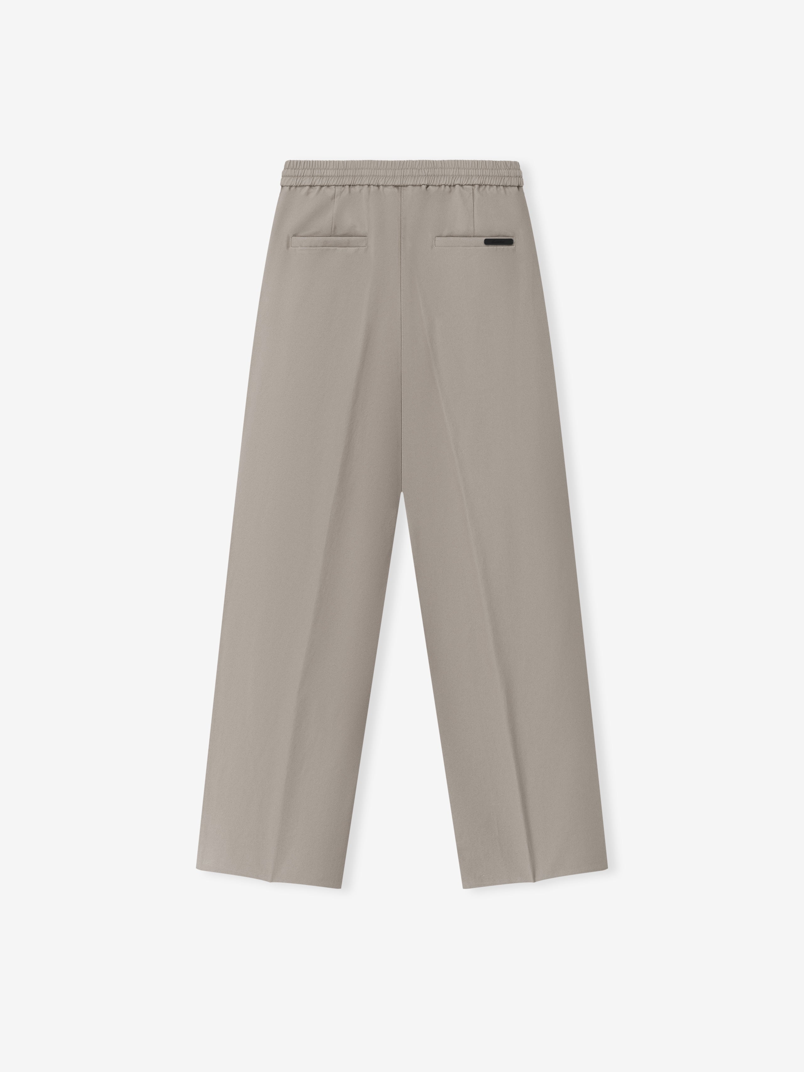 Silk Blend Pleat Front Drawstring Pant