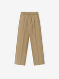 Womens Cotton Twill Pleat Front Drawstring Pant
