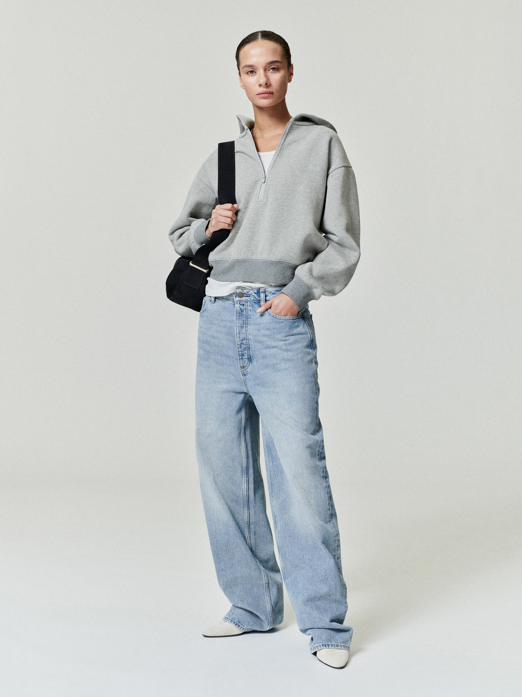 Womens Denim Straight Leg Jeans